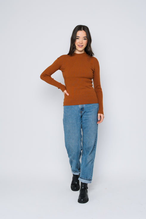Mary-Mock Neck Long Sleeve